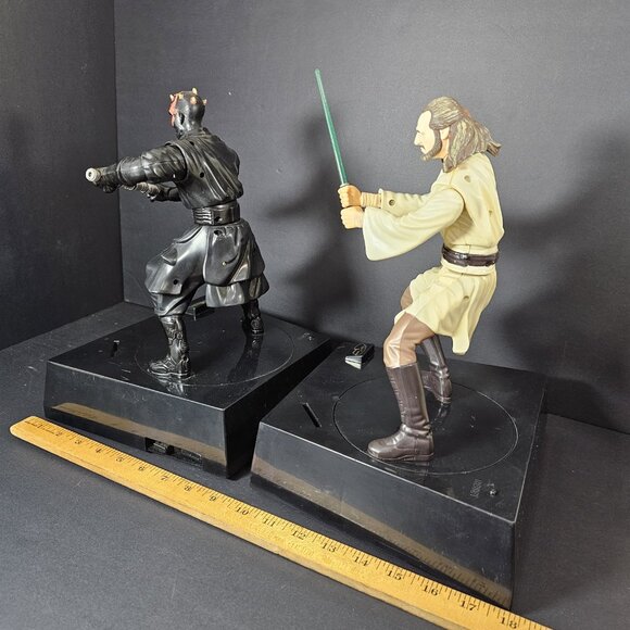 Tested STAR WARS 1999 Interactive Set, Darth Maul,Obi-Wan Kenobi Coin Banks VTG - Picture 9 of 17